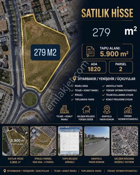 Winston'a Yakın Üçkuyularda İfrazlı 279 m² Arsa